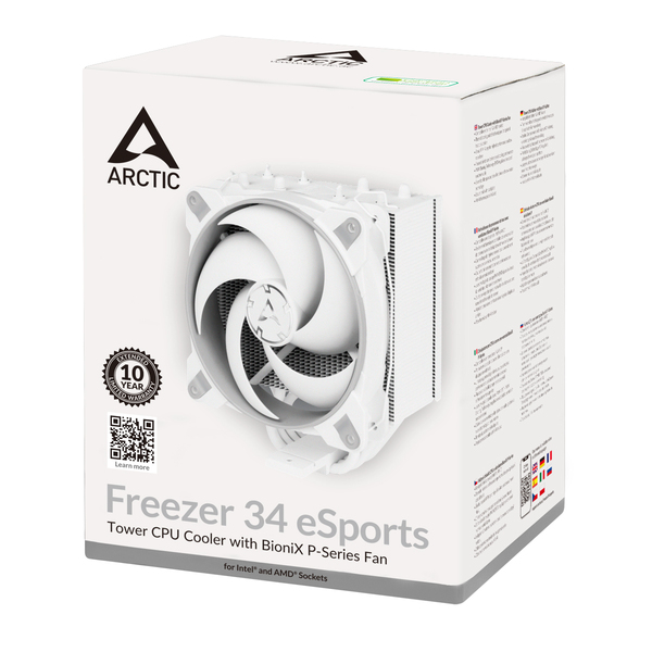 Arctic Cooling Freezer 34 eSports CPU Cooler for Intel socket and AMD socket Grey/White