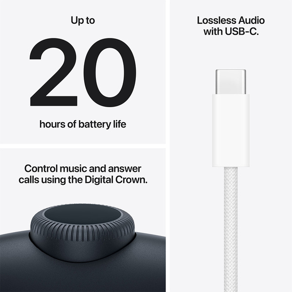 Apple AirPods Max 2 over-ear h&ouml;rlurar, midnatt