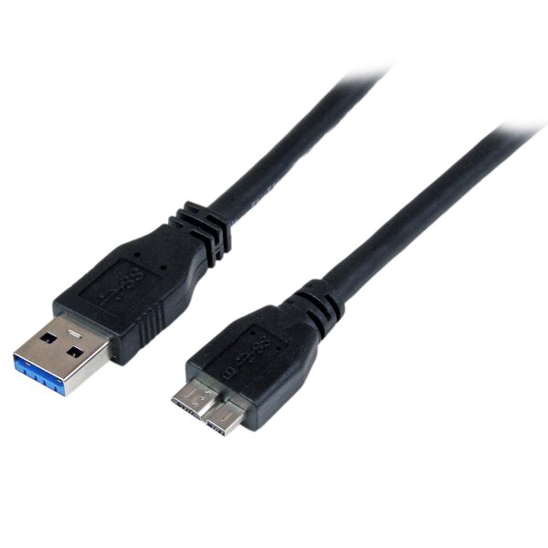 StarTech USB 3.2 Gen 1 USB-A to Micro-B cable, 1 m, Black