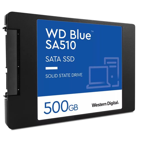 WD Blue SA510 500 Gt, SATA III, 2.5&quot; -SSD-levy