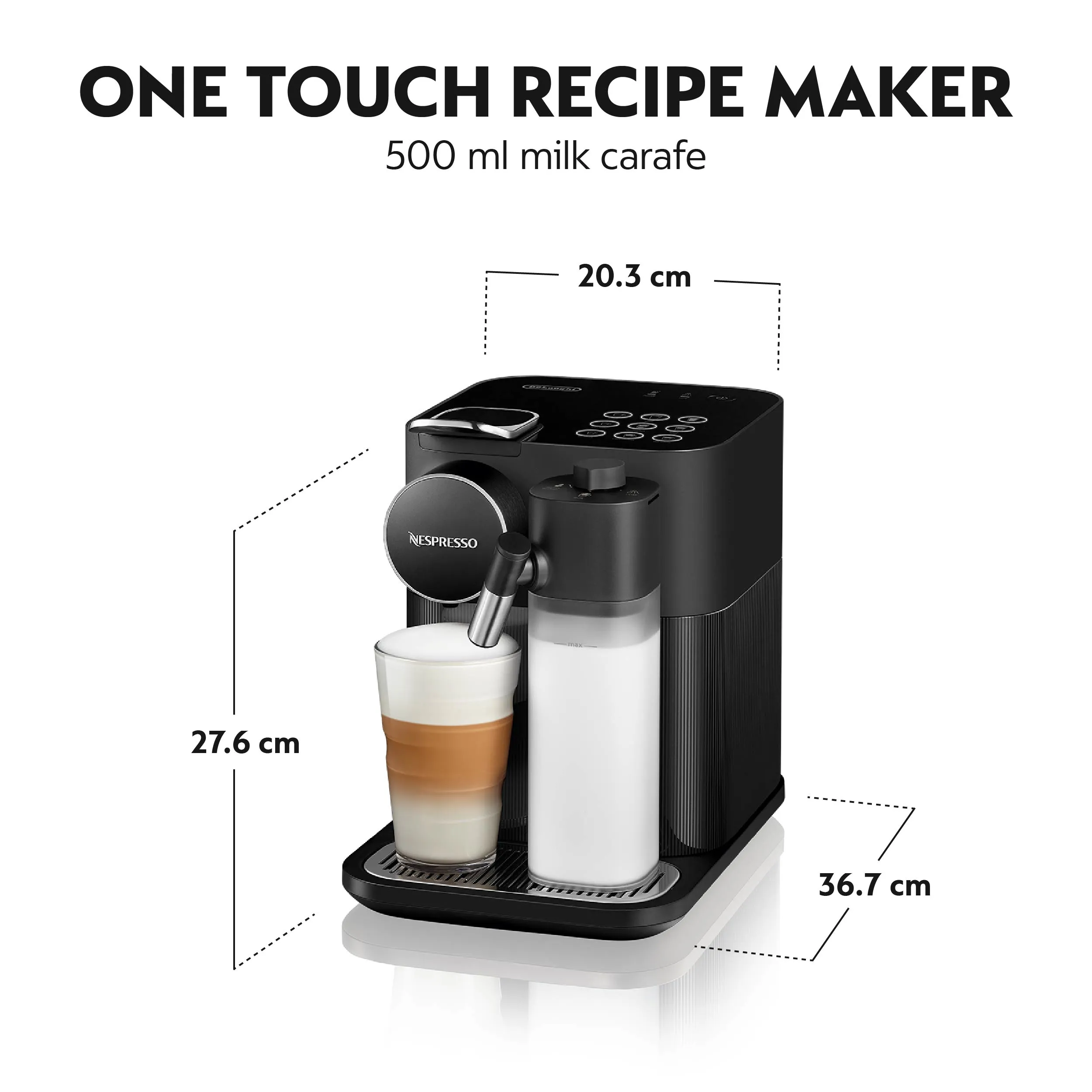 De'Longhi Gran Lattissima EN640.B Nespresso Original -kapselikahvikone, musta