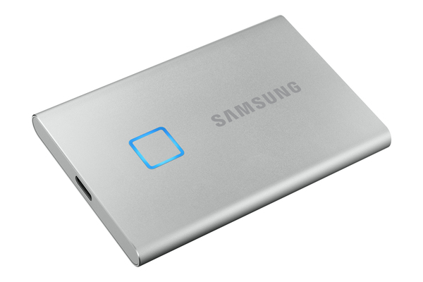 Samsung T7 Touch 500GB USB-C - External SSD, Silver