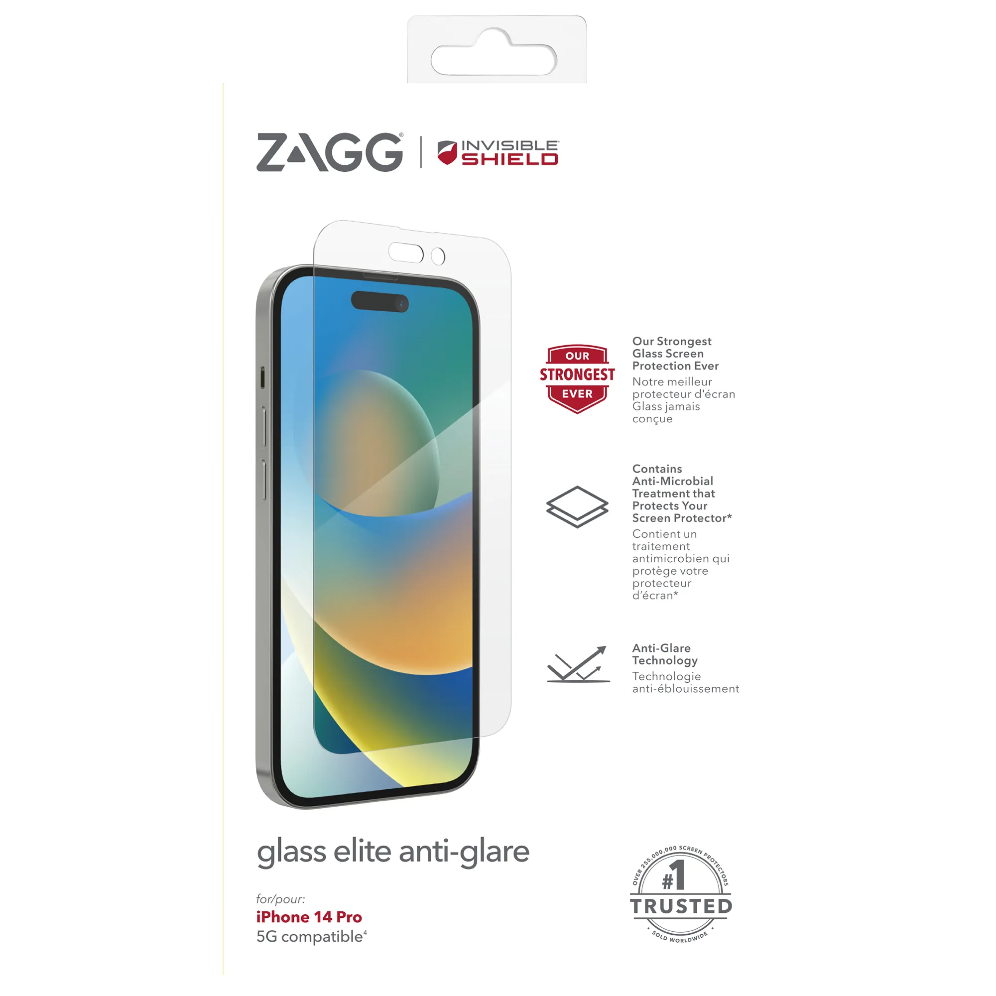 Zagg InvisibleShield Glass Elite Anti-Glare, iPhone 14 Pro -panssarilasi