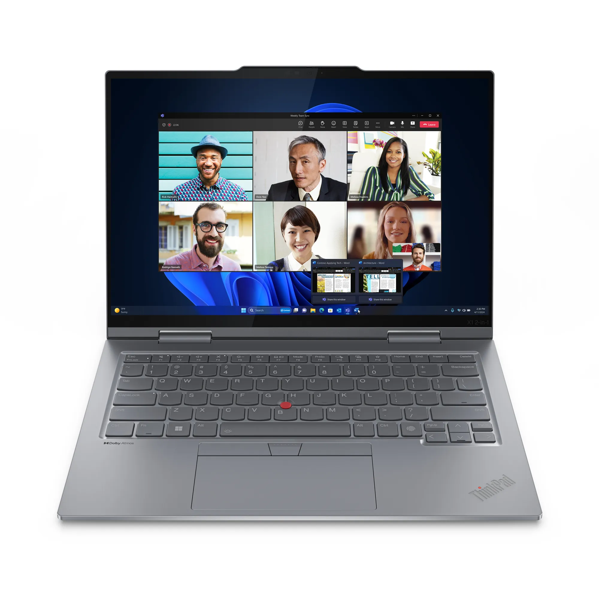 Lenovo X1 2-in-1 Gen 9 14.0&quot; WUXGA Touchscreen, Intel Core Ultra 7 165U vPro, 64GB RAM, 1TB SSD, Win 11 Pro - notebook, Grey