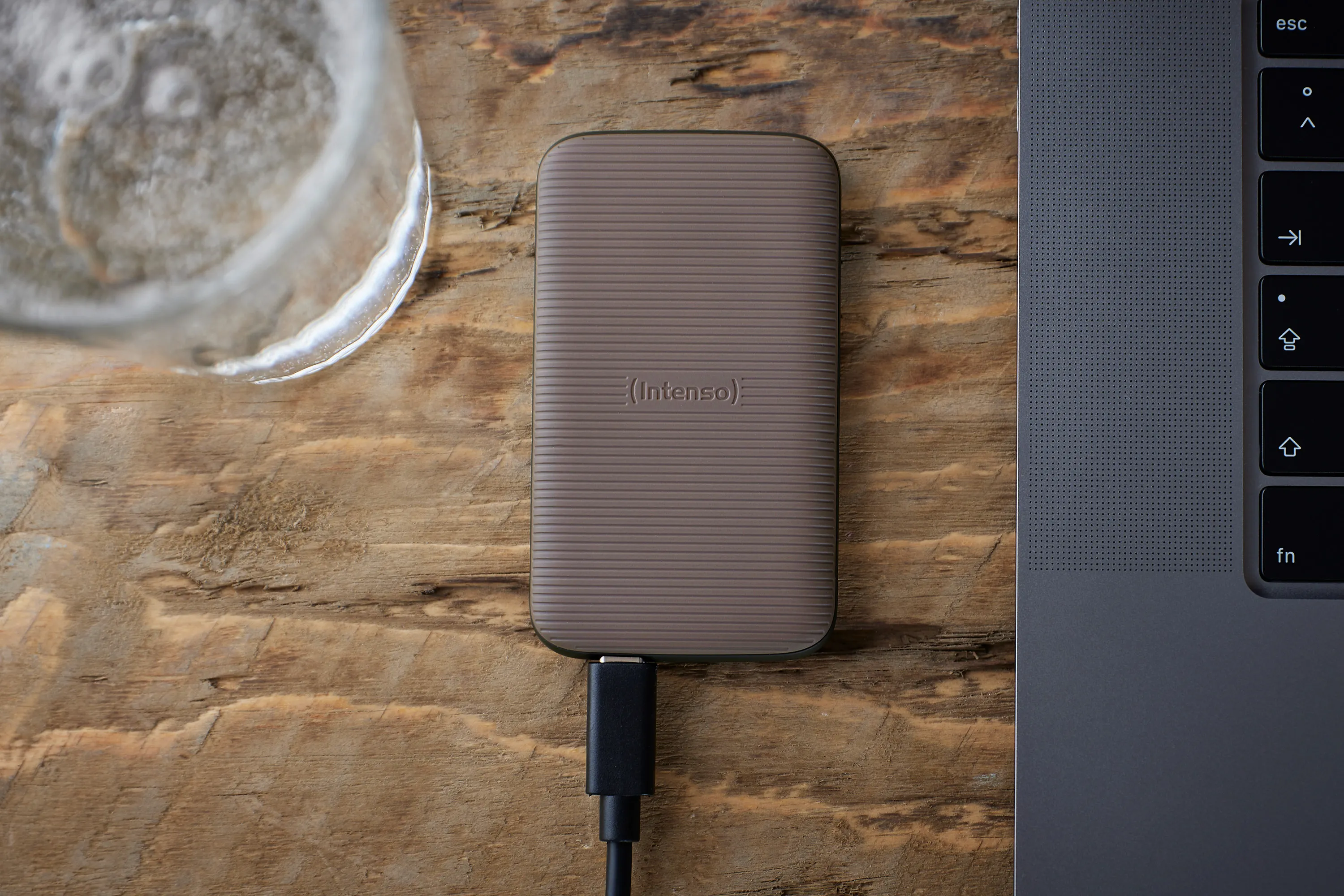 Intenso TX500 2TB External SSD with USB 3.2 Gen 2x1 (USB-C), Portable, Shock Resistant, Brown