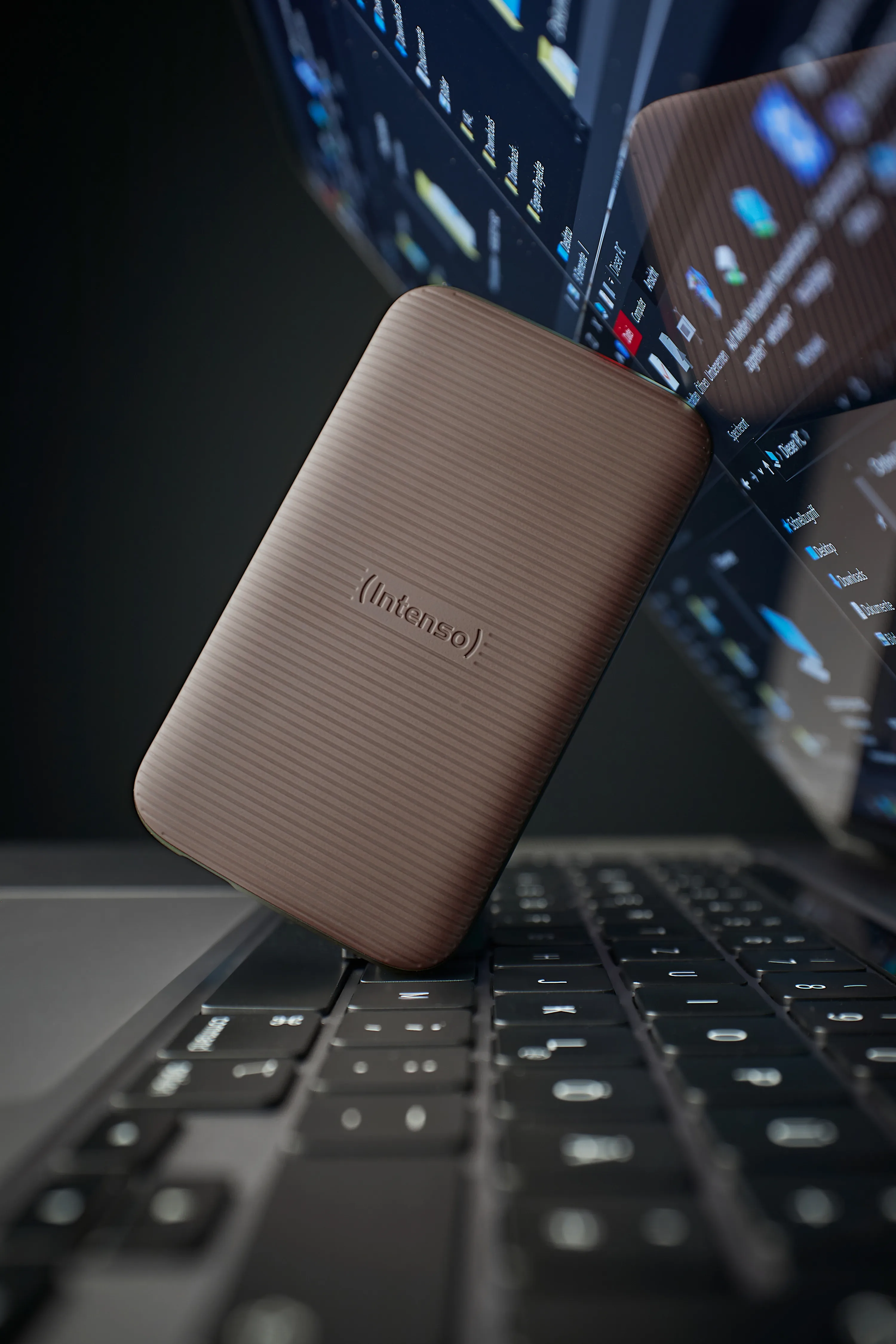 Intenso TX500 2TB External SSD with USB 3.2 Gen 2x1 (USB-C), Portable, Shock Resistant, Brown