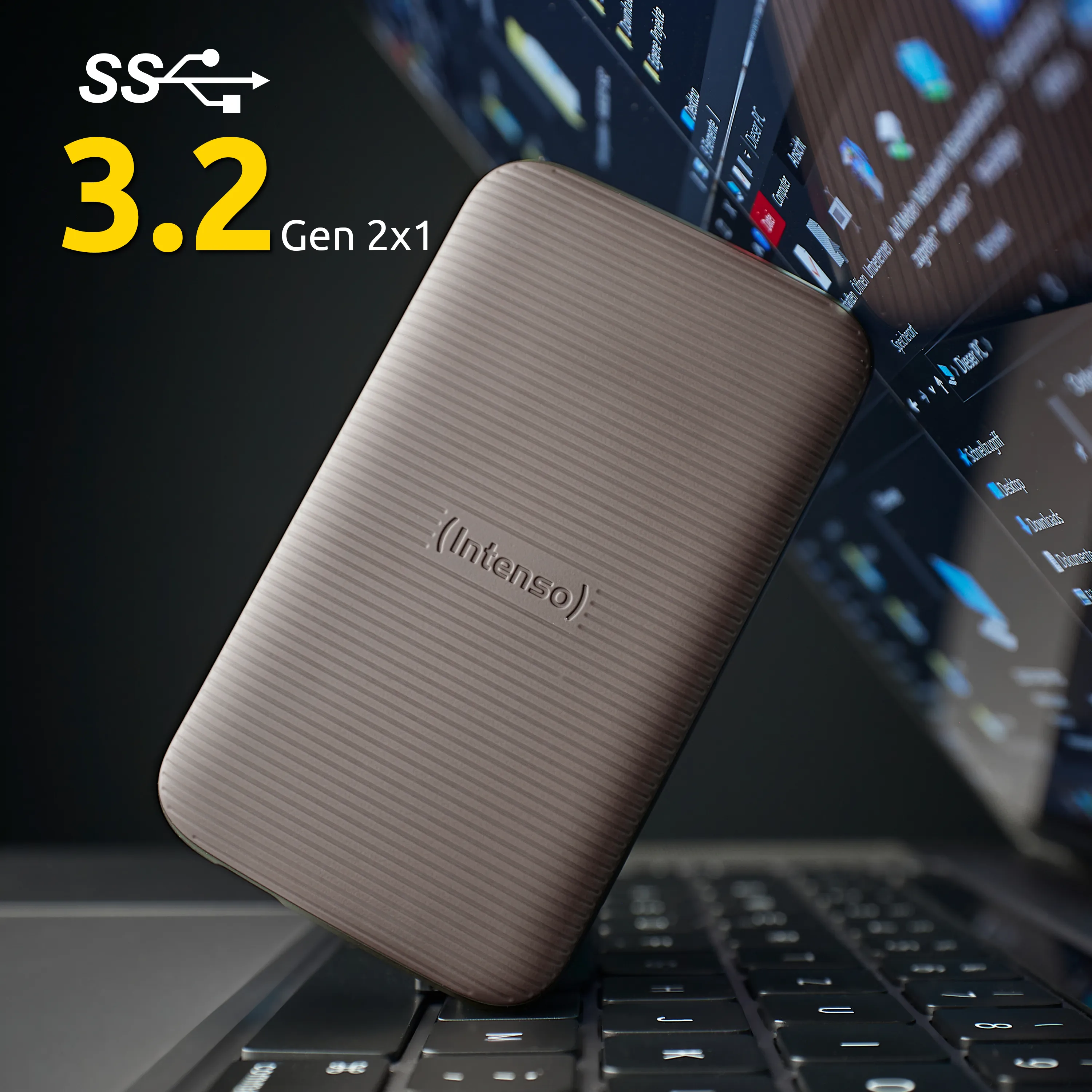 Intenso TX500 1TB USB-C - External SSD, Brown