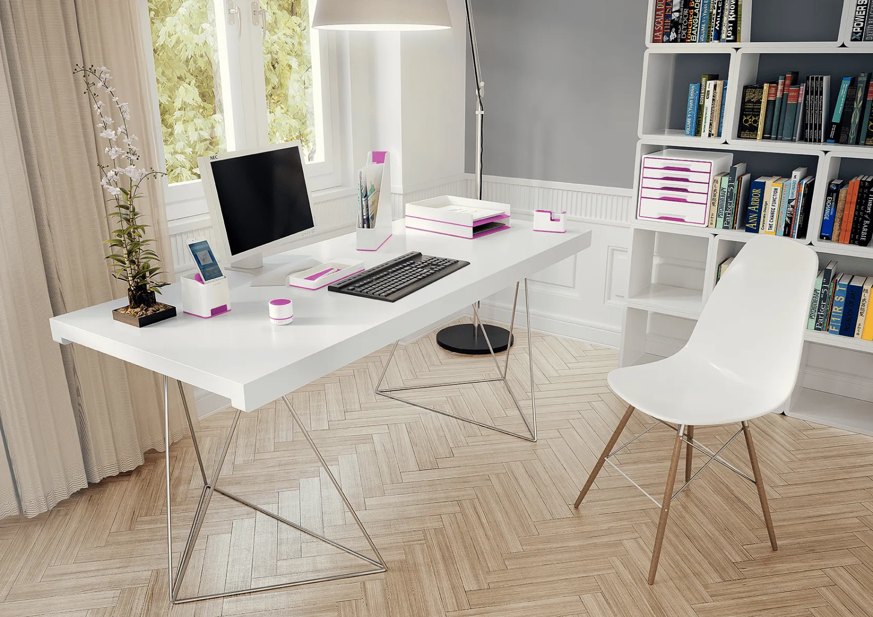 Leitz vetolaatikosto WOW Cube 5-ltk pink