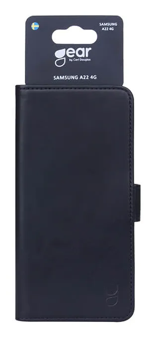 GEAR Wallet, Galaxy A22 - Wallet Case, Black
