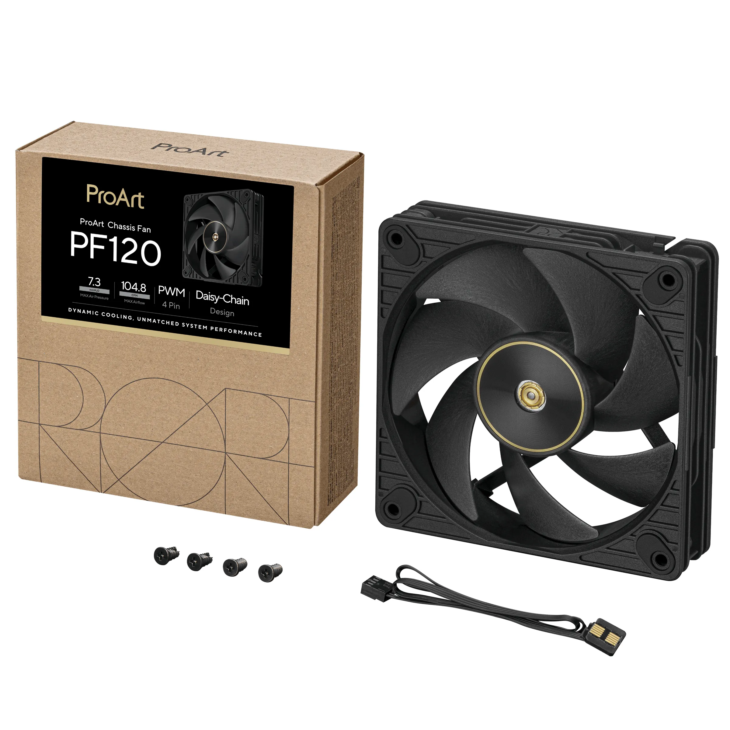 ASUS ProArt PF120 120 mm PWM Case Fan Black 1-pack
