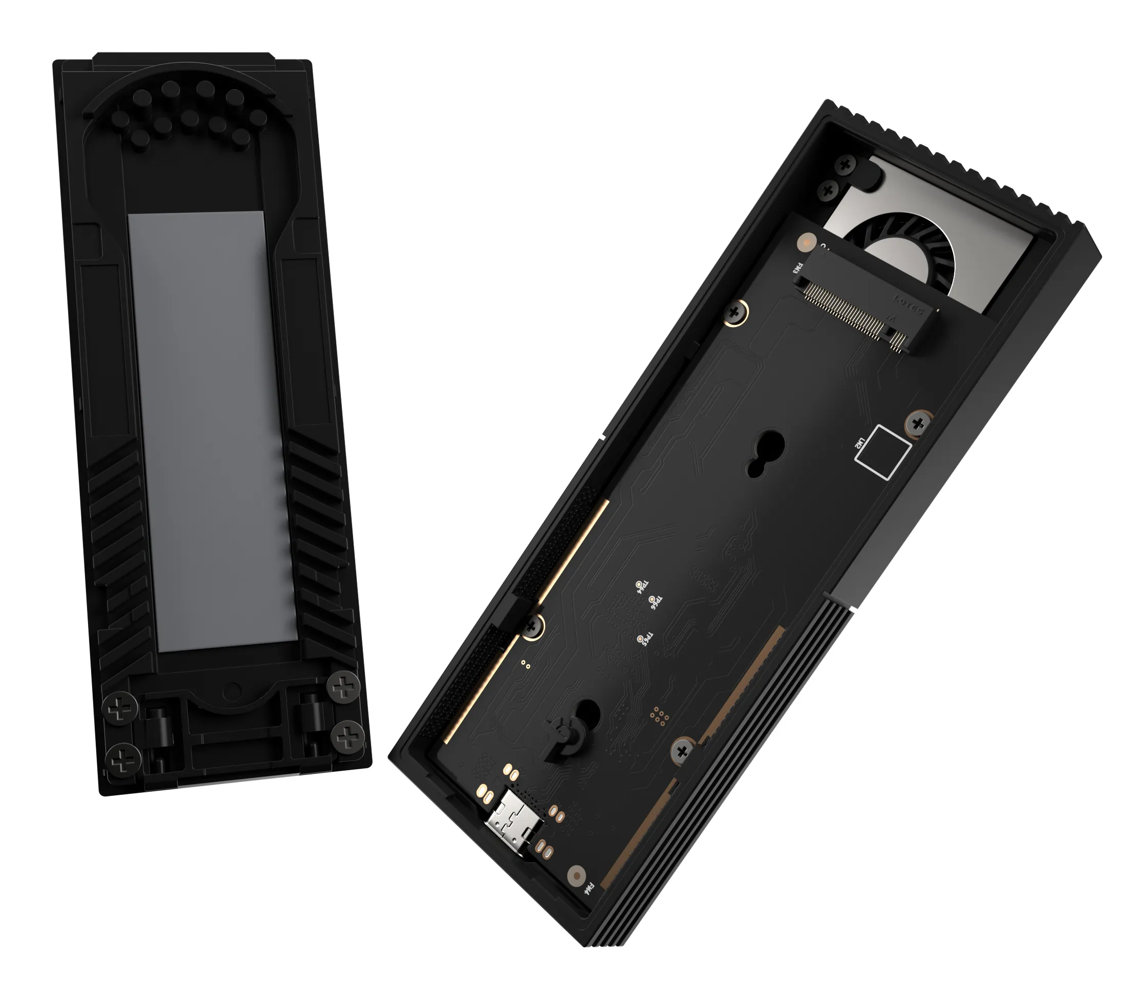 ASUS ProArt PA40SU M.2 NVMe SSD-kapsling, M.2 2230/2280, 1-facks, USB4 Type-C, Stealth Black