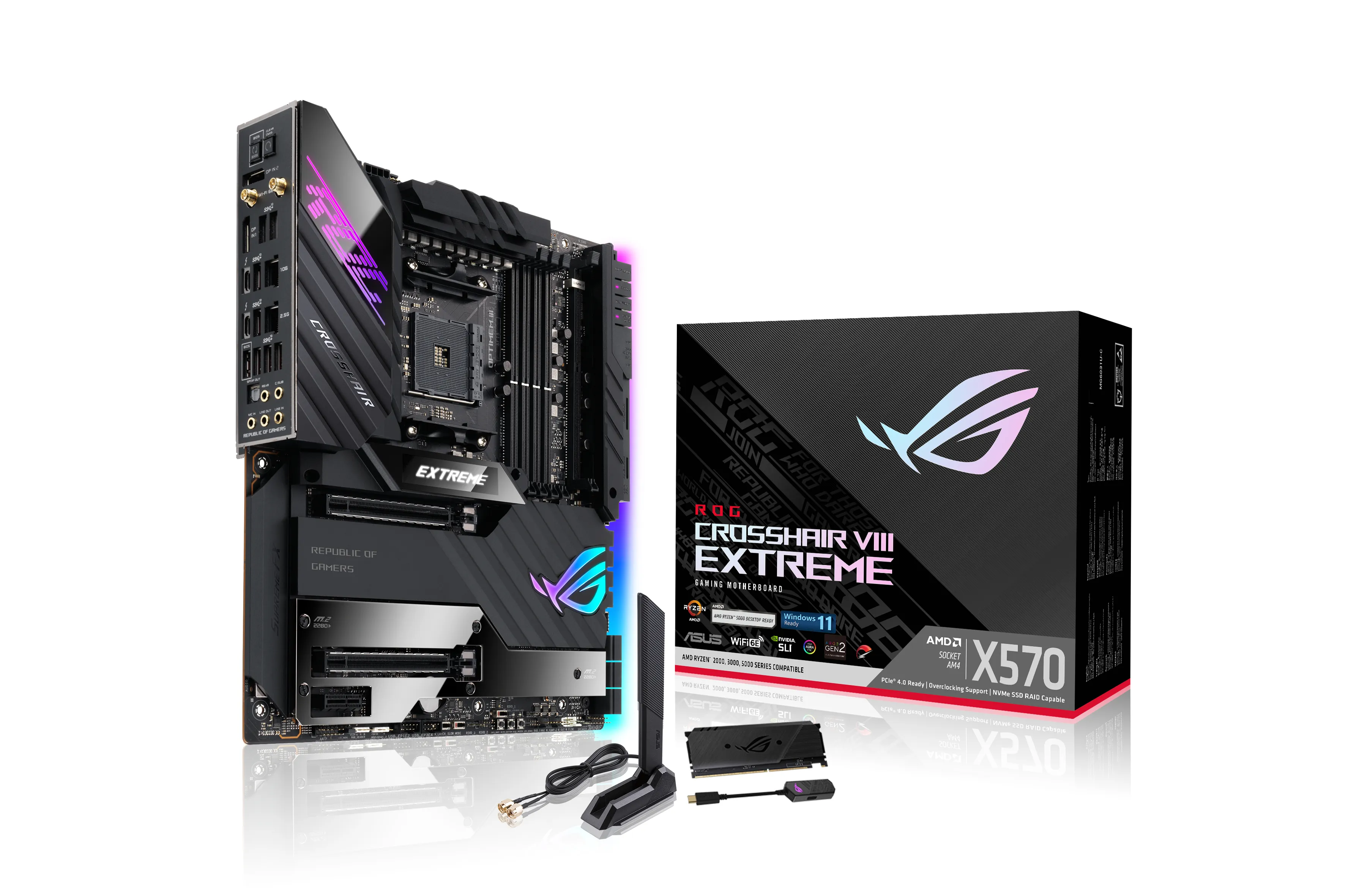 Asus ROG Crosshair VIII Extreme X570 OLED E-ATX - motherboard