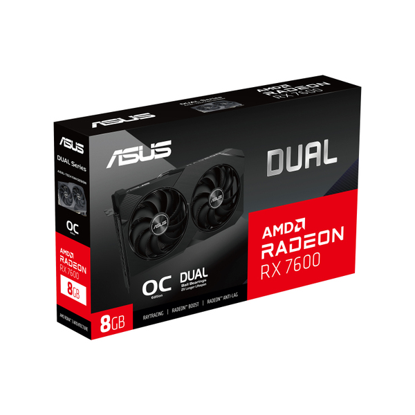 Asus Radeon RX 7600 Dual OC V2 8 GB - grafikkort