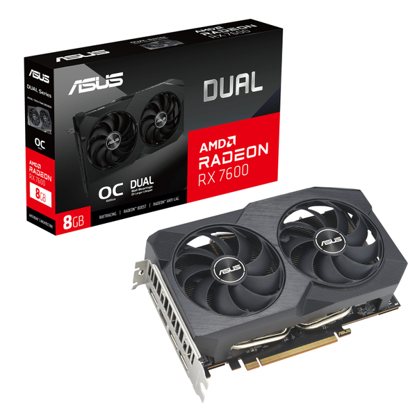 Asus Radeon RX 7600 Dual OC V2 8 GB - grafikkort