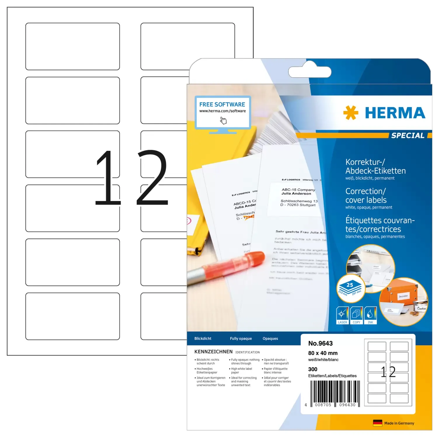 Herma label Special QR code 80x40 (300)