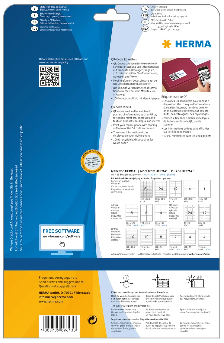 Herma label Special QR code 80x40 (300)