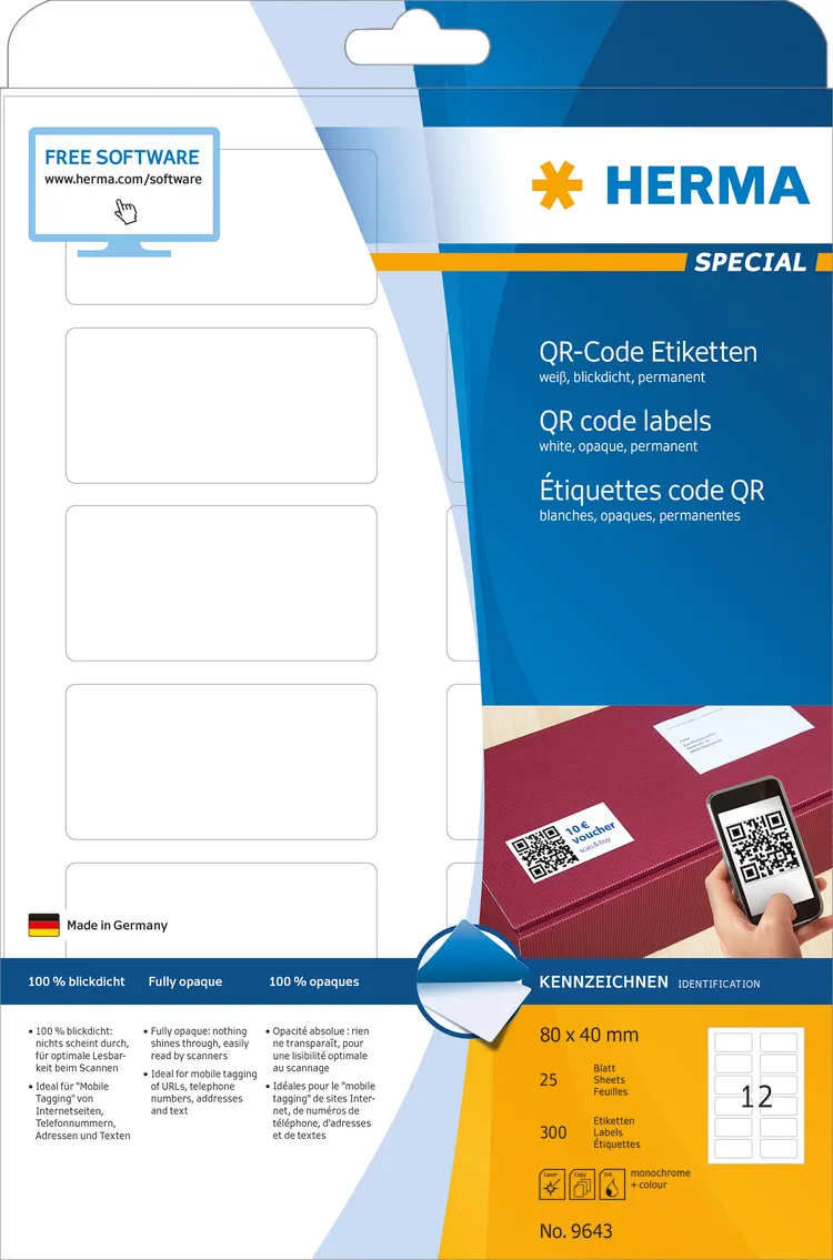 Herma label Special QR code 80x40 (300)