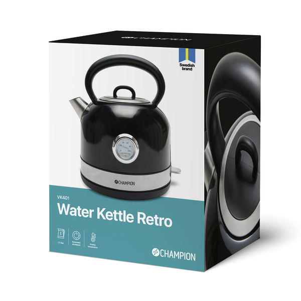 Champion VK401 kettle, 1.7L, 2200W, Black