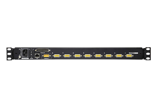 ATEN 8-port KVM &ouml;ver IP Switch, 19&quot; LCD, USB, PS/2, VGA, svart US *AG*
