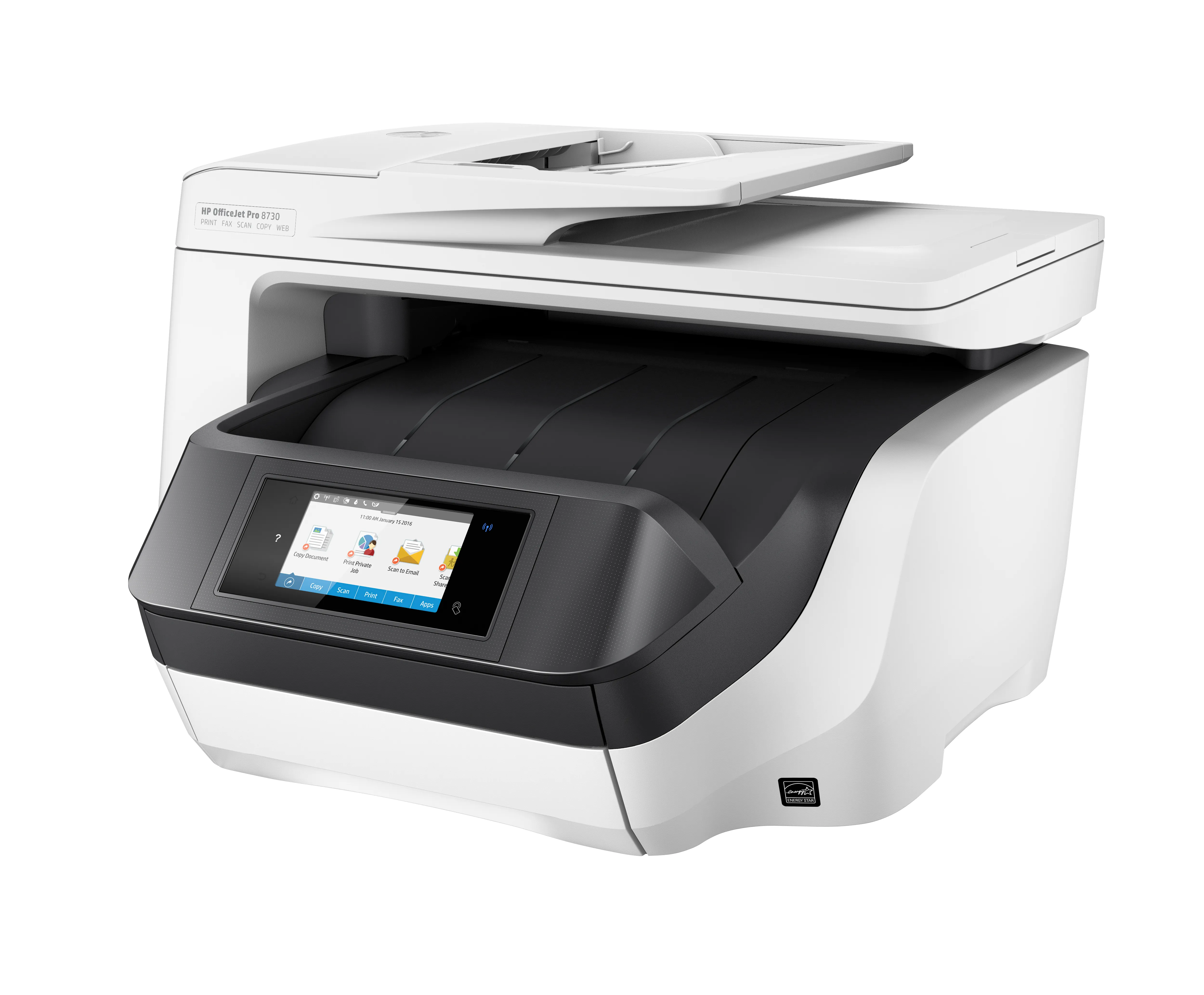 HP OfficeJet Pro 8730 All-in-One Duplex, LAN/Wi-Fi, A4 - colour Inkjet printer