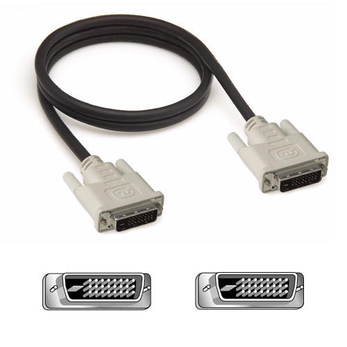 Belkin PRO Series - DVI kaapeli - kaksinkertainen yhteys - DVI-D (uros) to DVI-D (uros) - 3 m - molded, thumbscrews