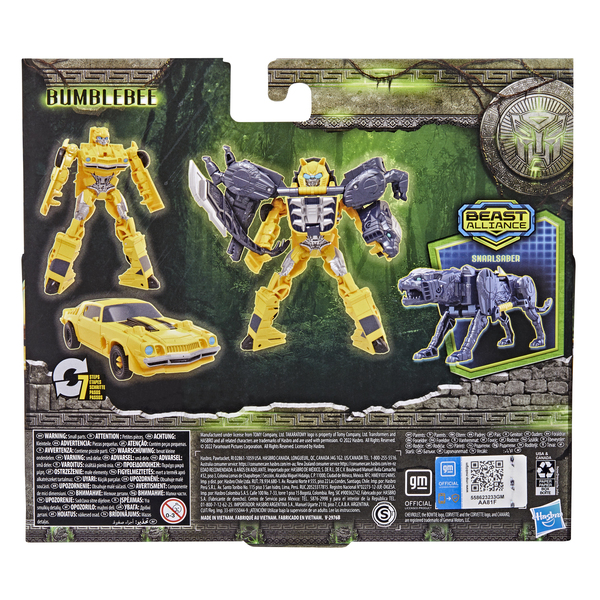 Hasbro Transformers: Rise of the Beasts Beast Combiner Bumblebee and Snarlsaber Toy Figure (Pack of 2, 12.5 and 7.5 cm Tall)