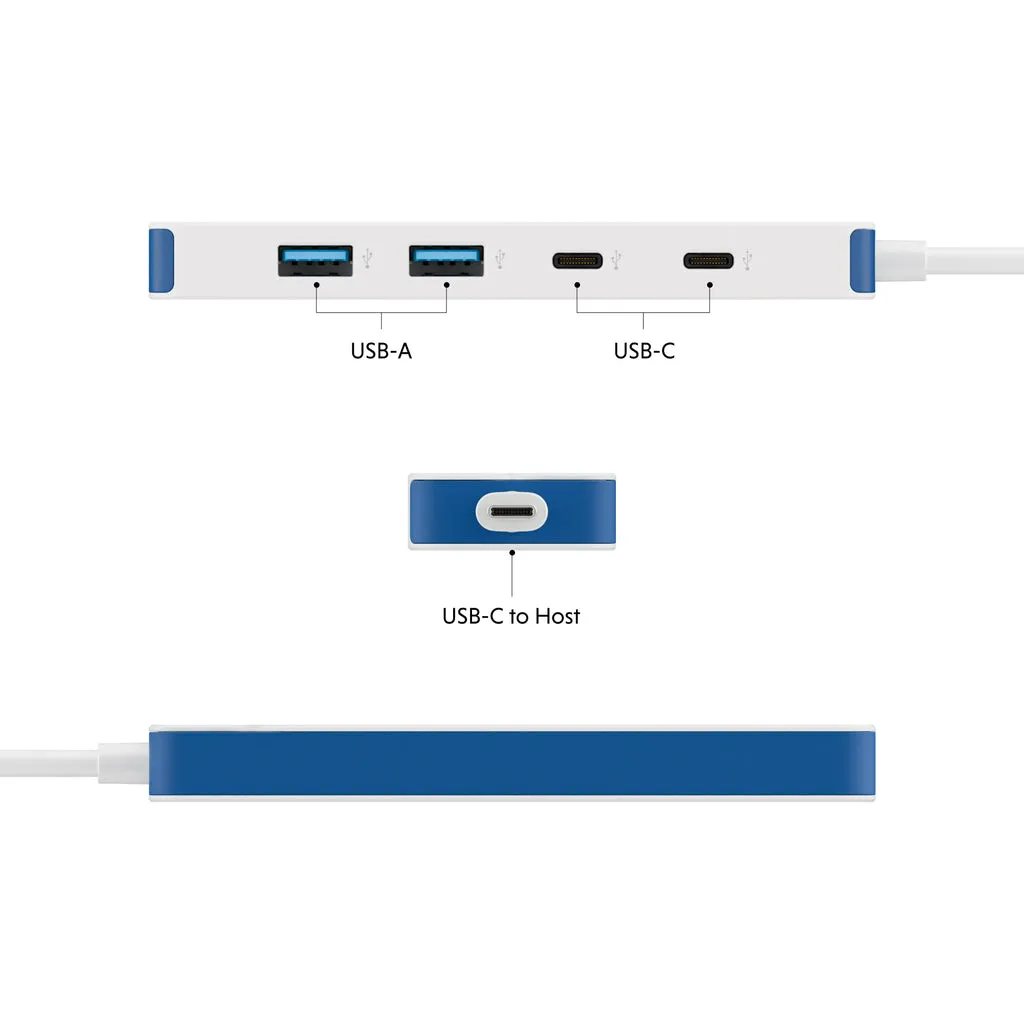 Hyper&reg; Hyperdrive FLEX 4 port USB-C Combo HUb, Sininen
