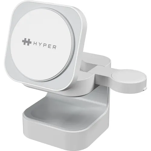Hyper Hyperjuice QI2 3-IN-1 Magnetic Charging Stand White