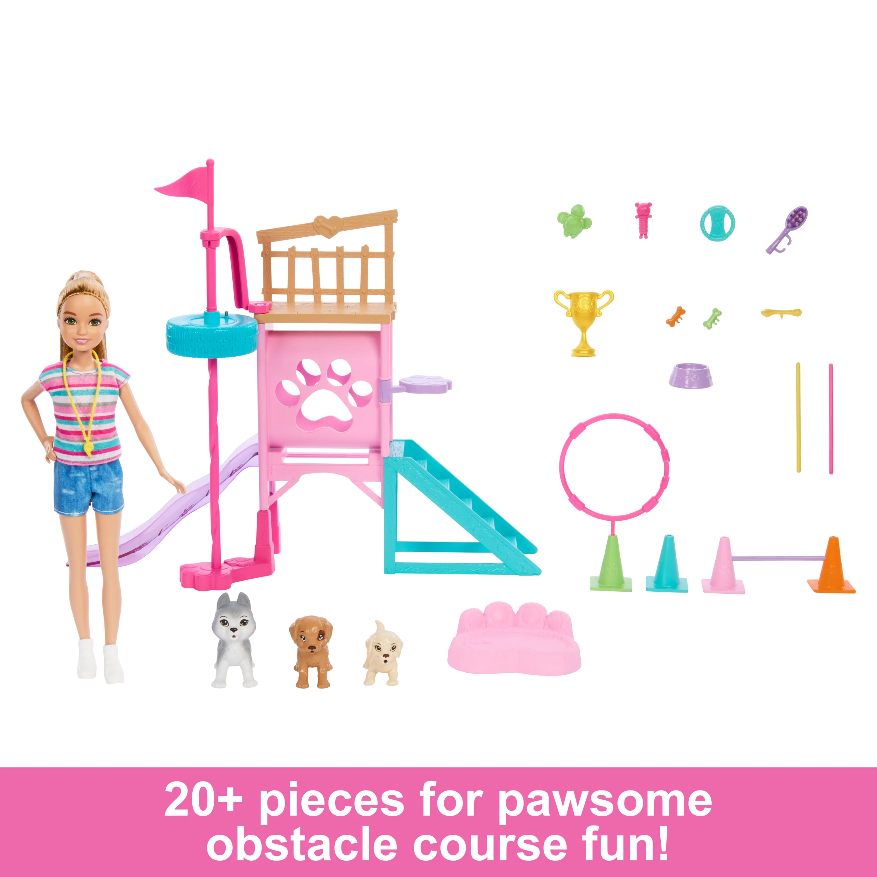 Mattel Barbie Family &amp; Friends Stacie's Puppy Playground Playset Doll