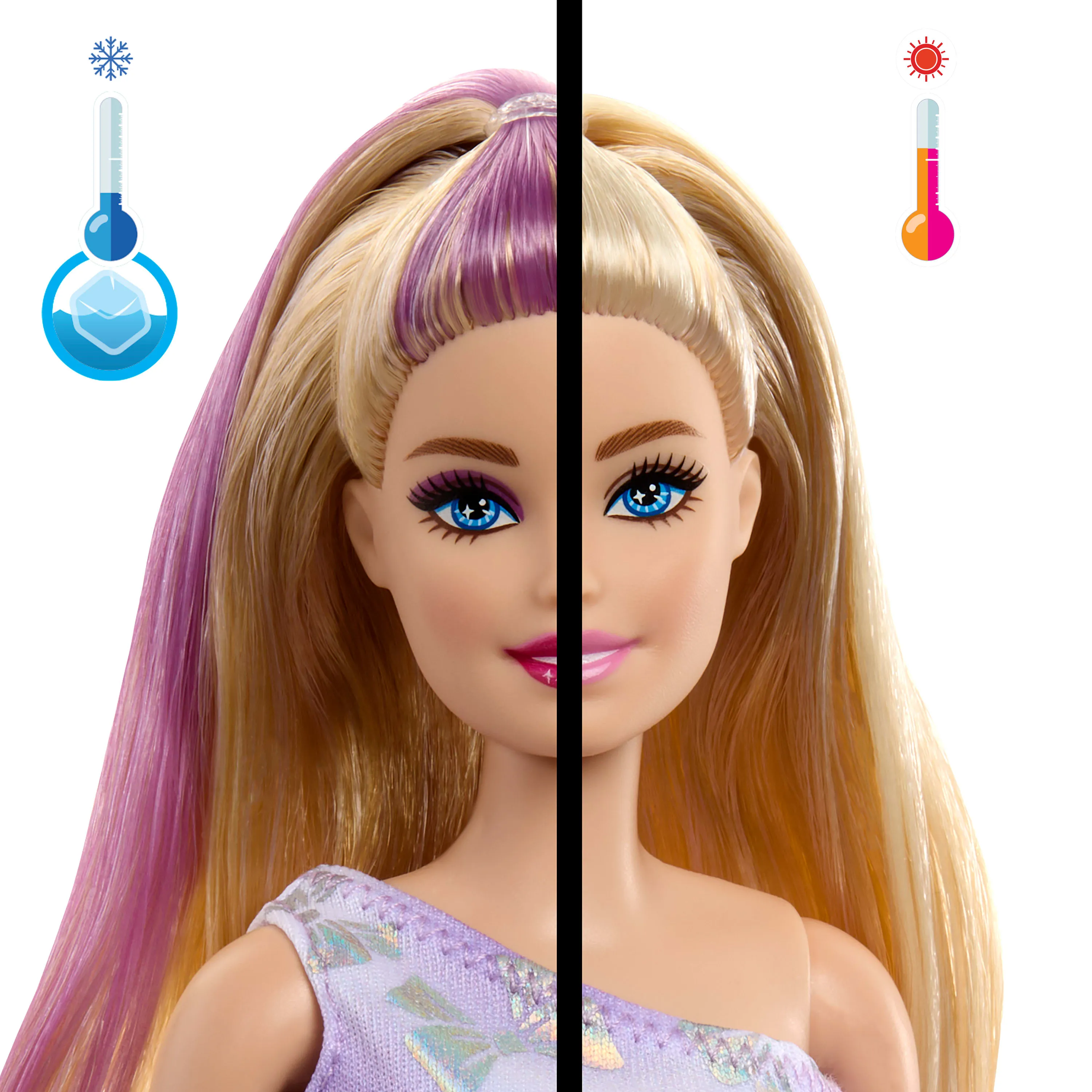 Barbie Barbie Party Unboxed Pet Birthday Series - purple dress, doll
