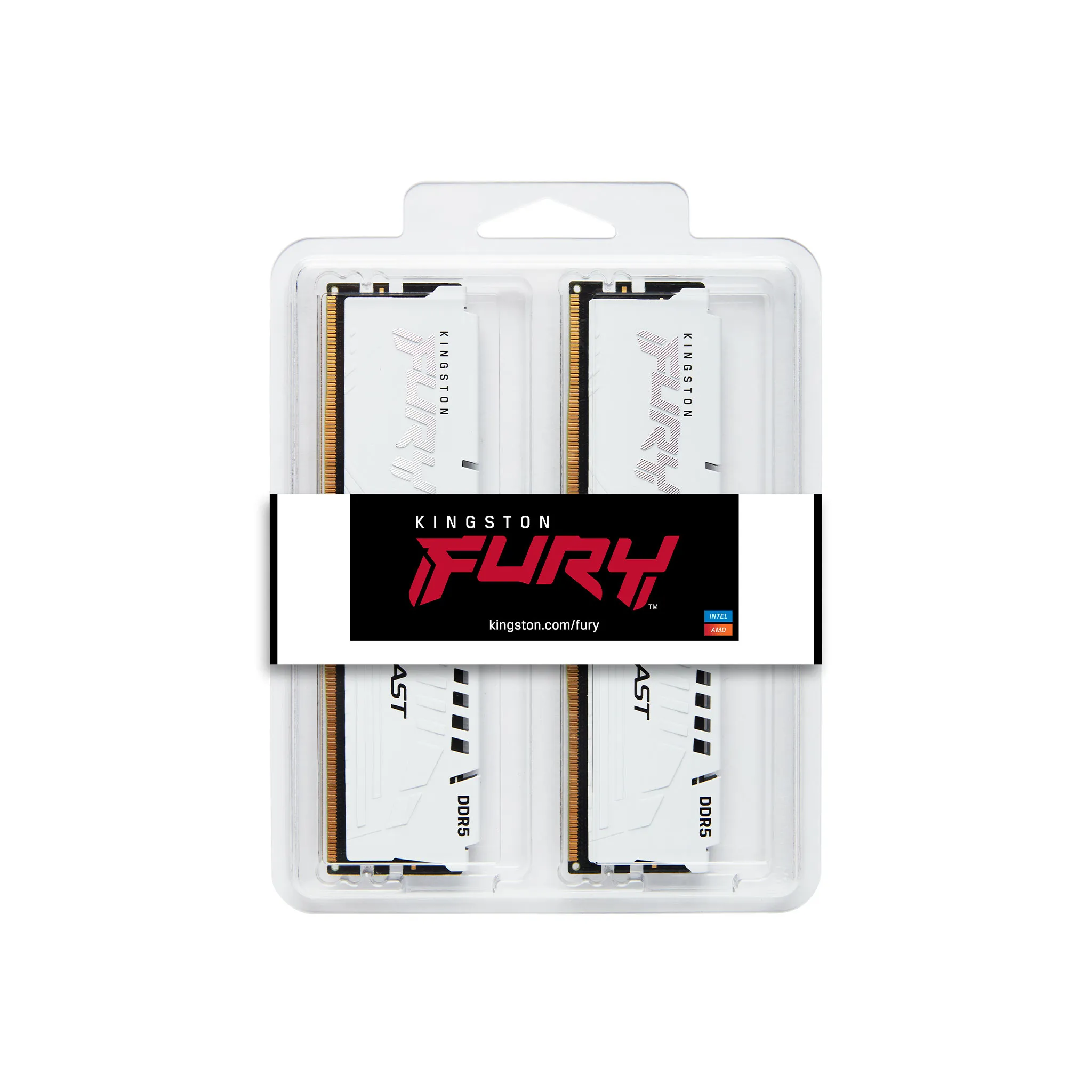 Kingston FURY Beast 64 GB (2 x 32 GB) DDR5 5600 MHz, CL40 - minne, Vit (XMP)