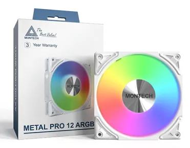 Montech Metal Pro 12 ARGB 120mm - case fan, White