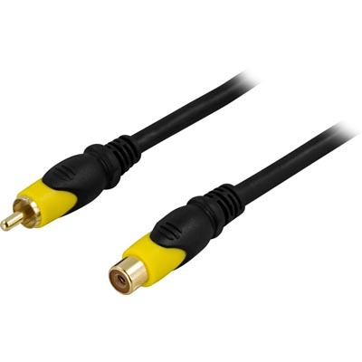 DELTACO Kompositvideokabel, 1xRCA ha - ho, 2m