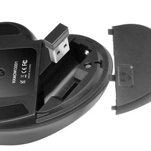 NILOX tr&aring;dl&ouml;s ergonomisk mus, svart