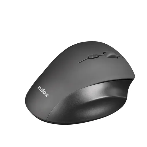 NILOX tr&aring;dl&ouml;s ergonomisk mus, svart