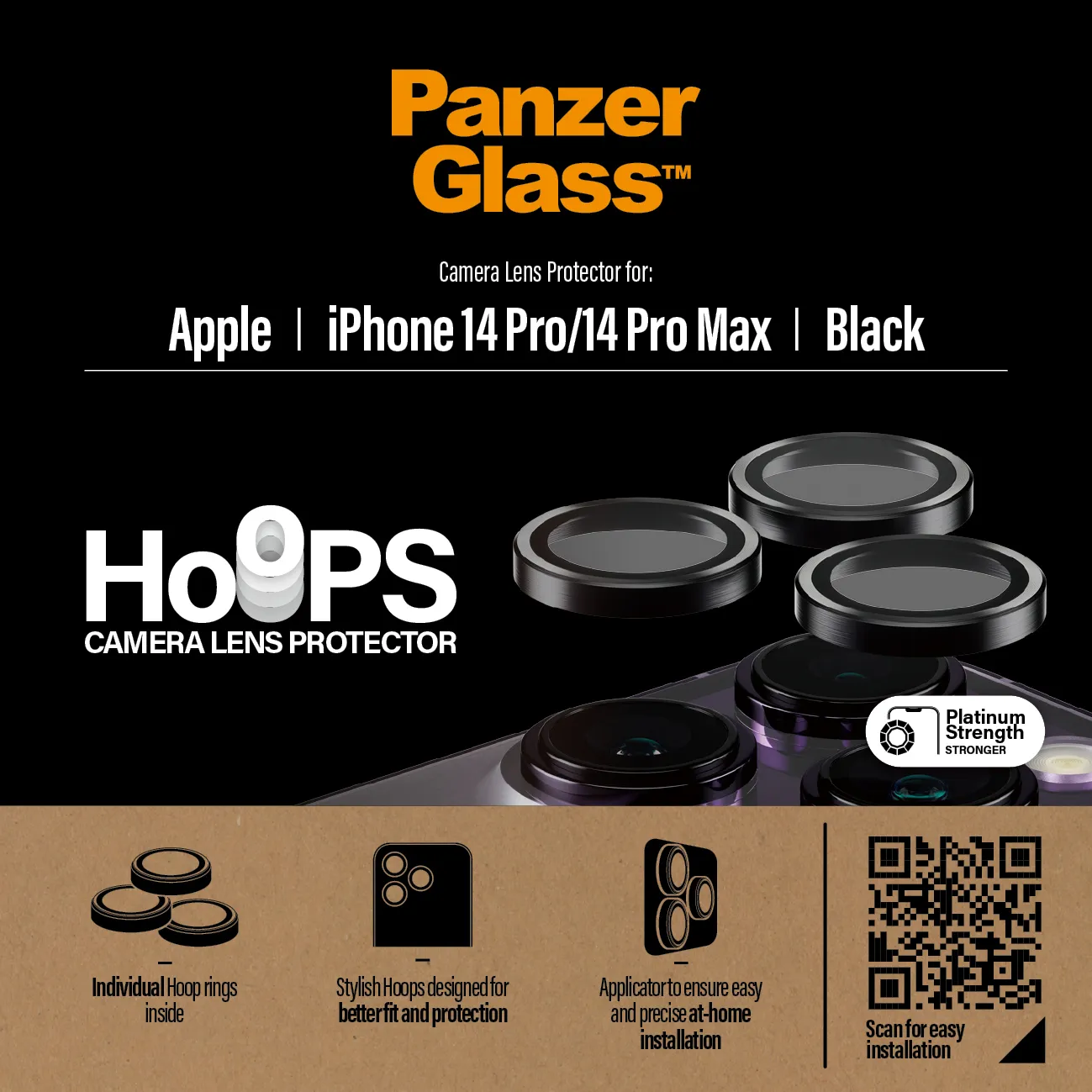 PanzerGlass Hoops, iPhone 14 Pro / 14 Pro Max - Camera Lens Protector