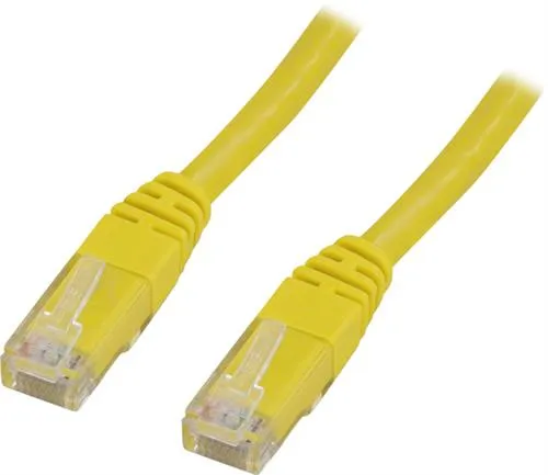 Deltaco Cat6 U/UTP - network cable, 0.75 m, Yellow