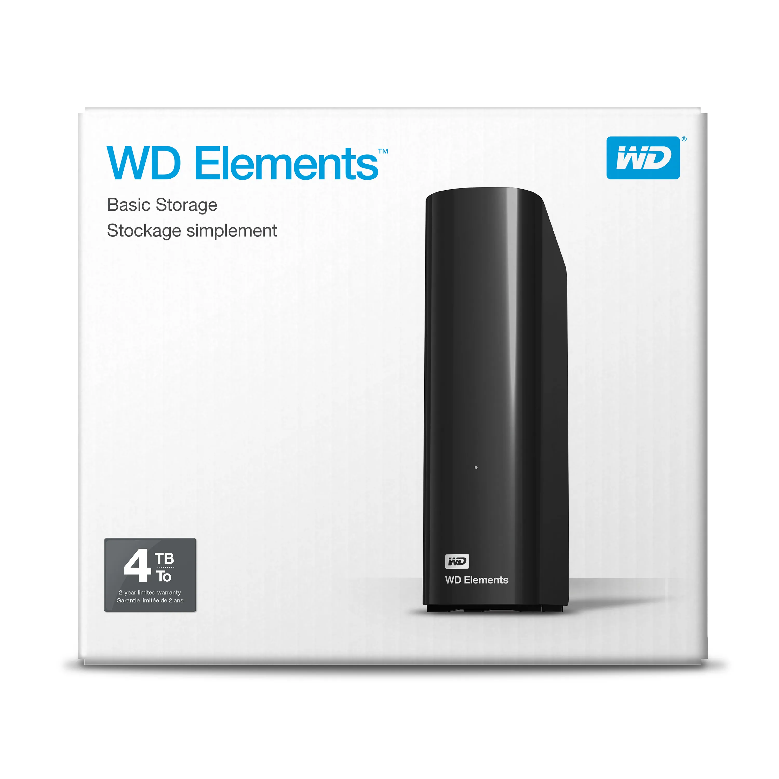 WD Elements Desktop 4TB - External HDD, Black