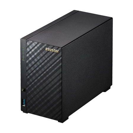 ASUSTOR AS3202T 2 bay NAS Intel Celeron Quad-Core 2GB DDR3L 2GB DDR3L GbE x1 USB 3.0 WoL AES-NI hardware encryption