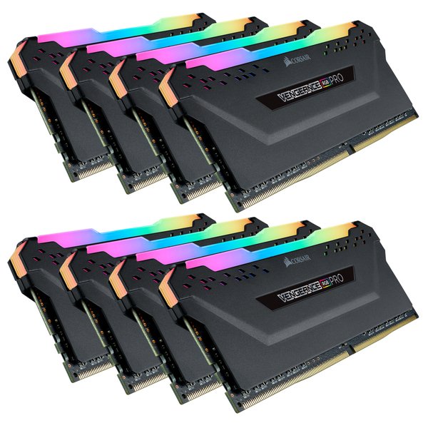 Corsair 256 GB (8 x 32 GB) Vengeance RGB PRO, DDR4 3000 MHz - memory, black