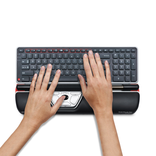 Contour RollerMouse - wireless roller mouse, red