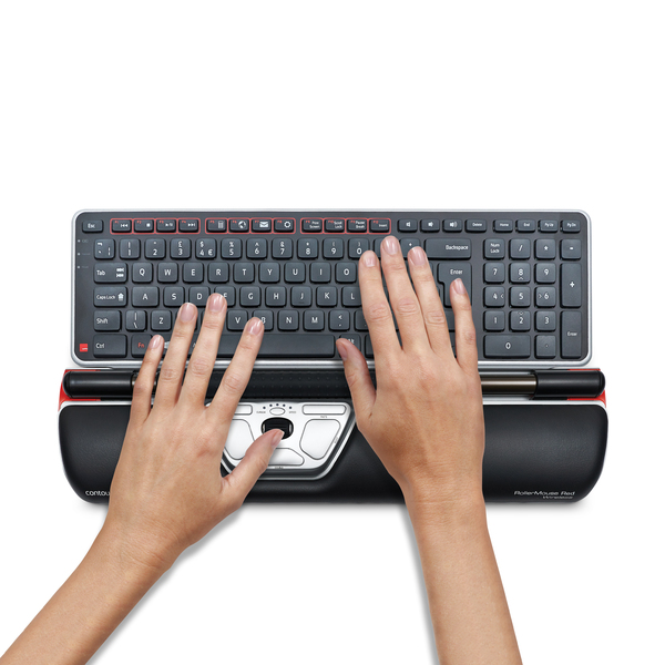 Contour RollerMouse - wireless roller mouse, red