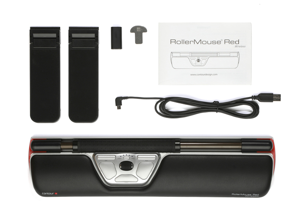 Contour RollerMouse - wireless roller mouse, red