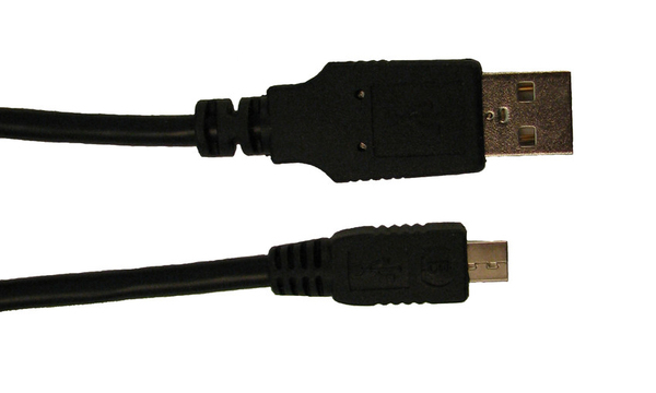Fujitsu USB-A - Micro-USB B - cable, 0.8 m, Black