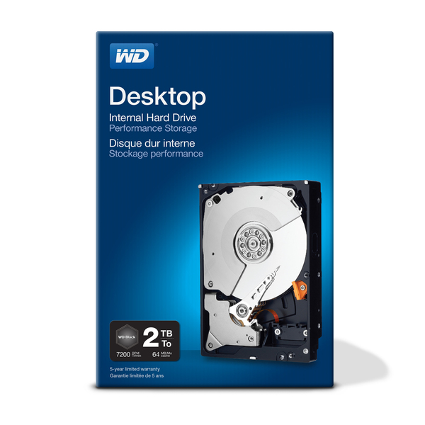 Western Digital 2TB Desktop Performance, 3.5", SATA, 7200rpm, 64MB - HDD