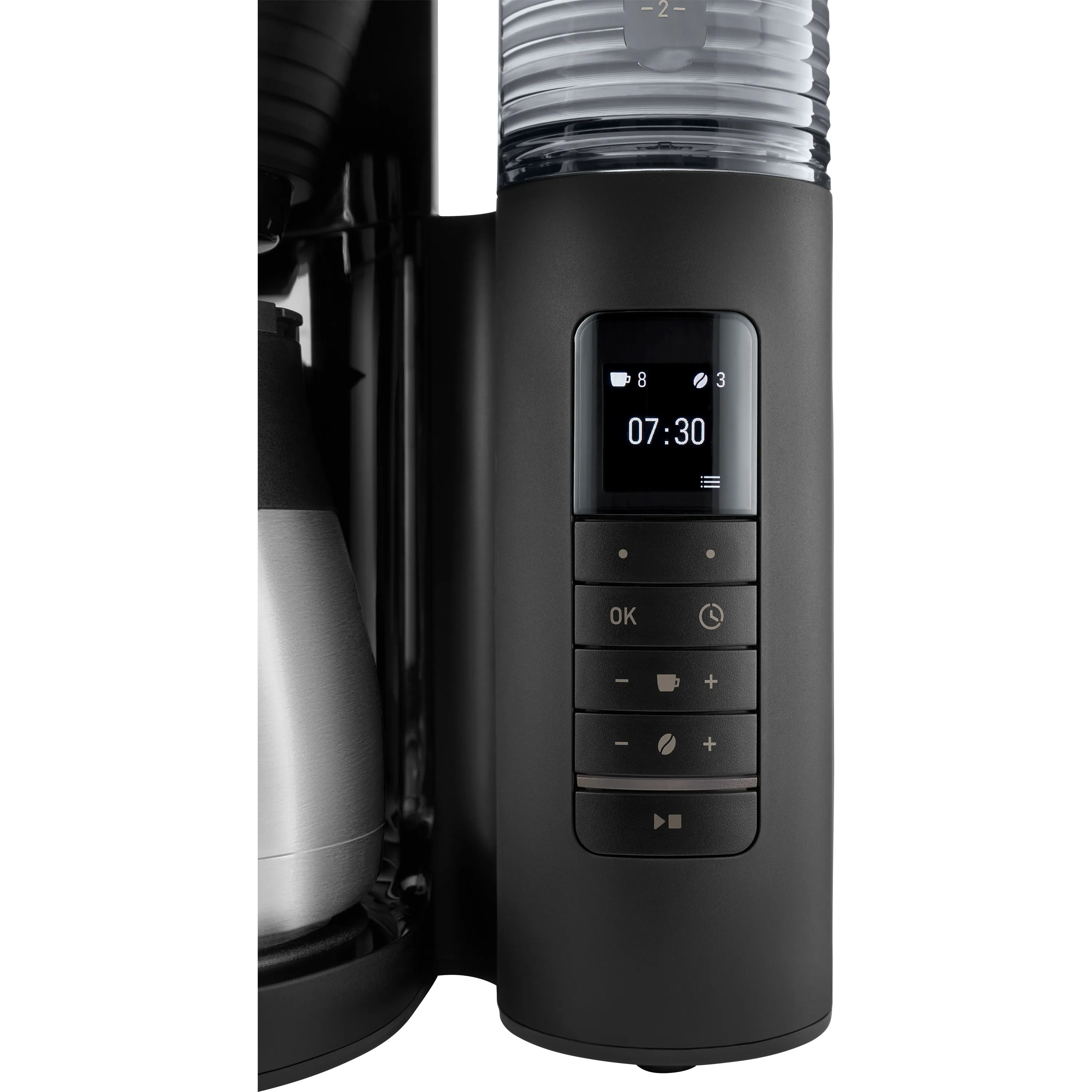Melitta AromaFresh Therm Pro 8 cups Coffee Maker with Thermal Carafe with Grinder, Black