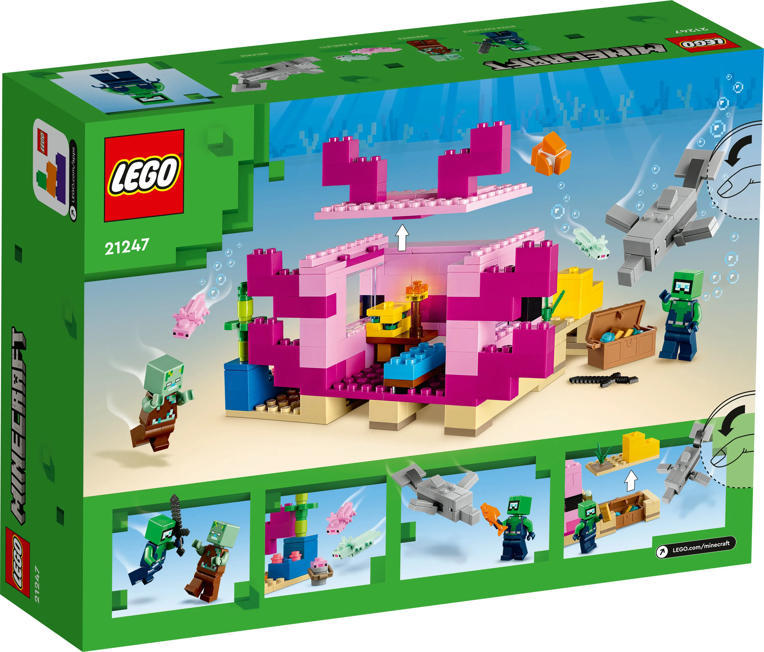 LEGO 21247 Minecraft The Axolotl House, construction toy