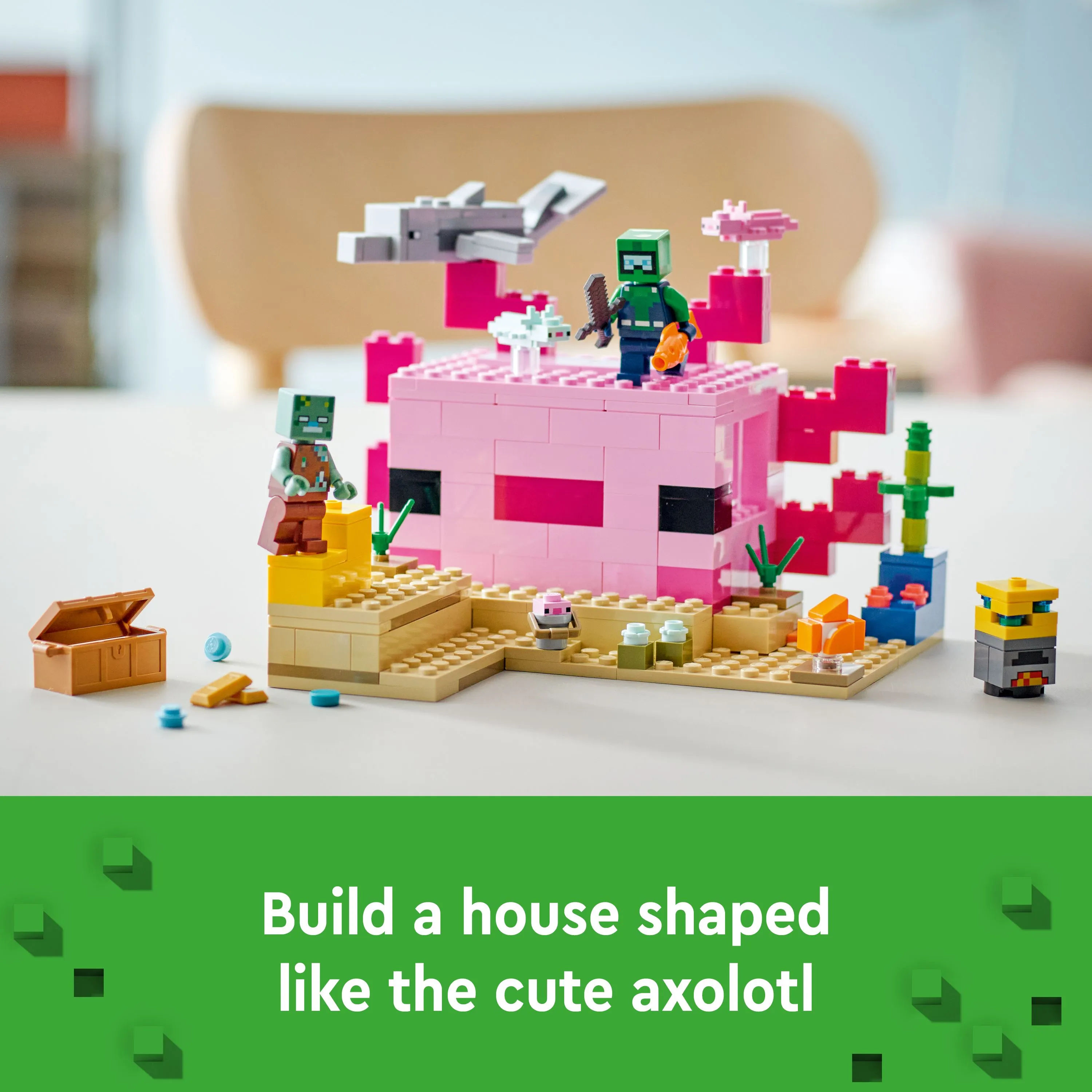 LEGO 21247 Minecraft The Axolotl House, construction toy