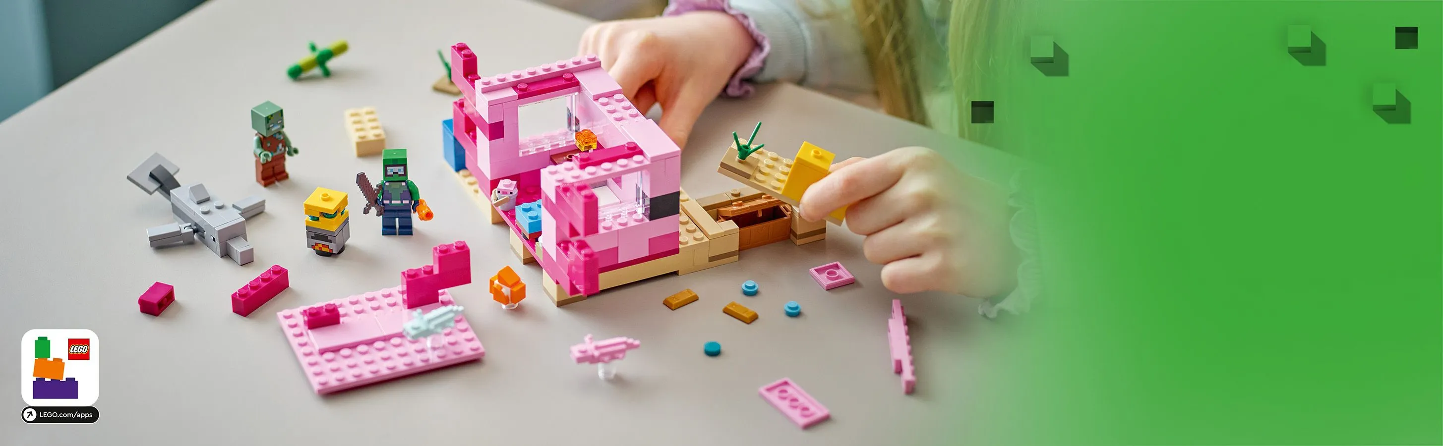 LEGO 21247 Minecraft The Axolotl House, construction toy