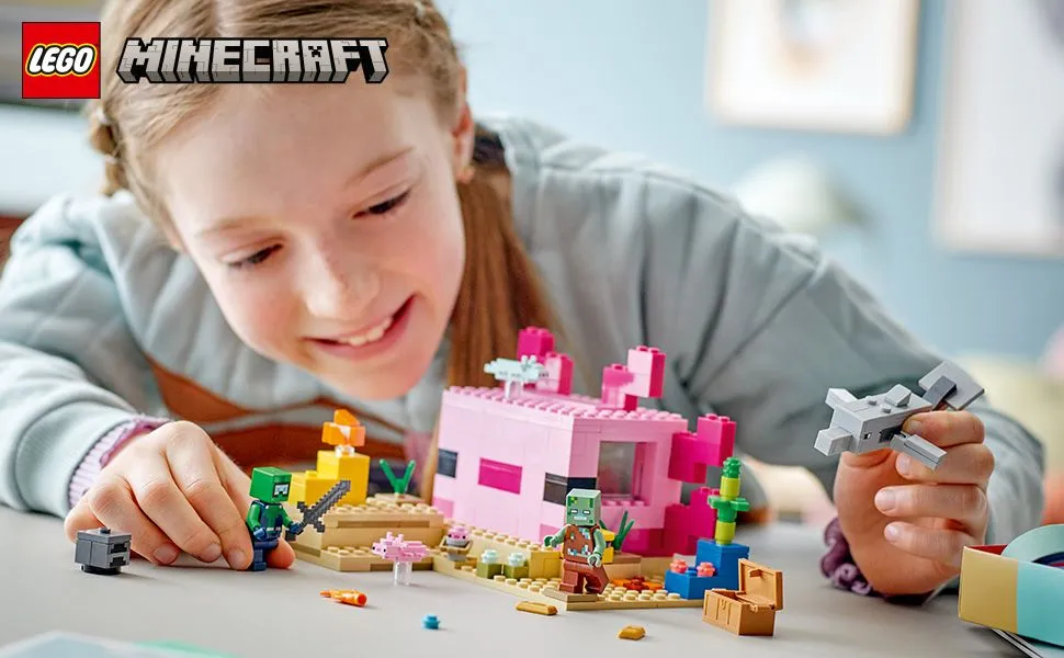 LEGO 21247 Minecraft The Axolotl House, construction toy